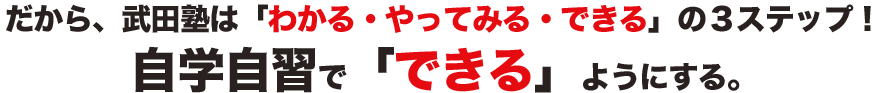 自学自習でできるようにする！